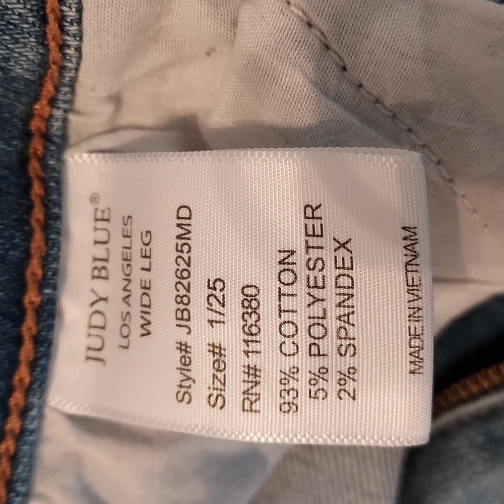 JUDY BLUE WIDE LEG JEANS Size 1 -25 - Picture 9 of 10
